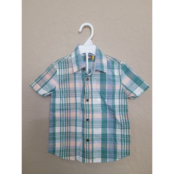 Rumi + Ryder Toddler Button down Short sleeve plaid shirt 3T - Picture 1 of 3